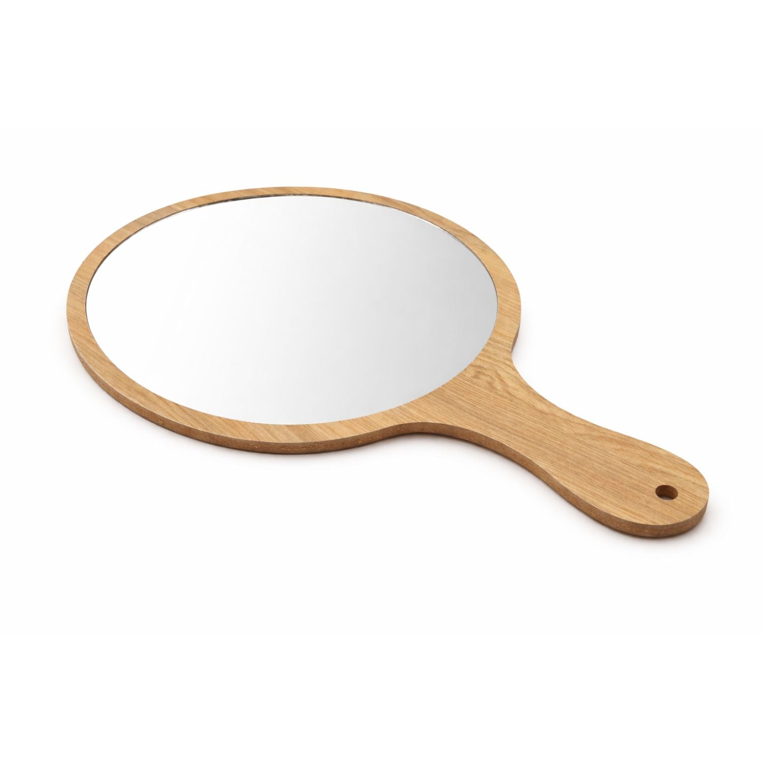 WOODEN MIRROR ROUND BIG 10 inches