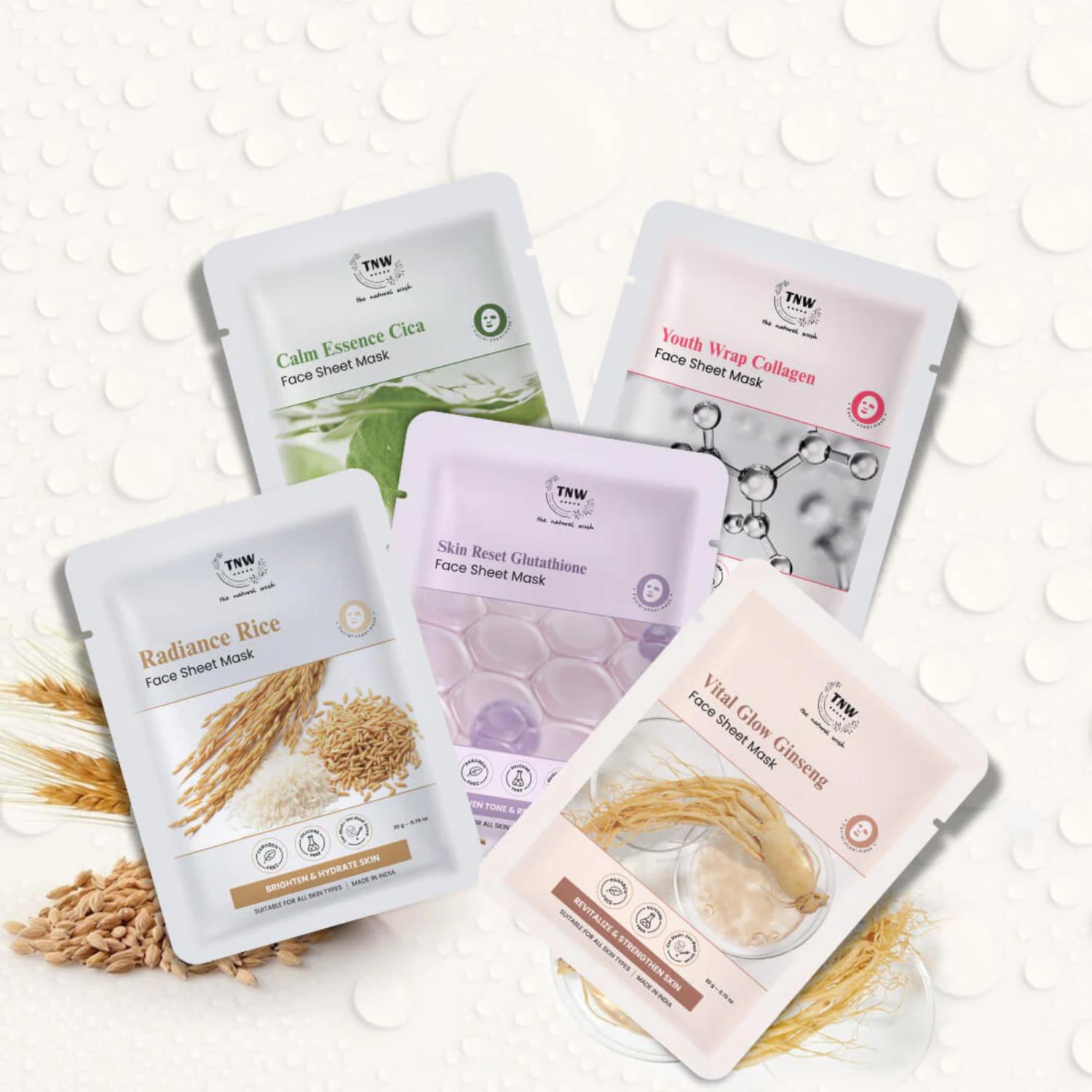 THE NATURAL WASH CALM ESSENSE CICA FACE SHEET MASK 20G