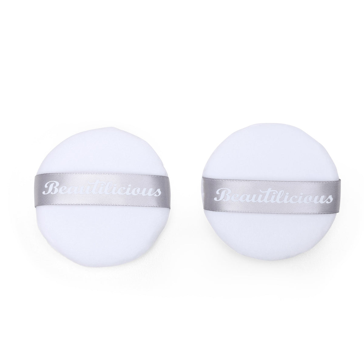 BEAUTILICIOUS LARGE LUXURY POWDER PUFF - ROUND (WHITE)