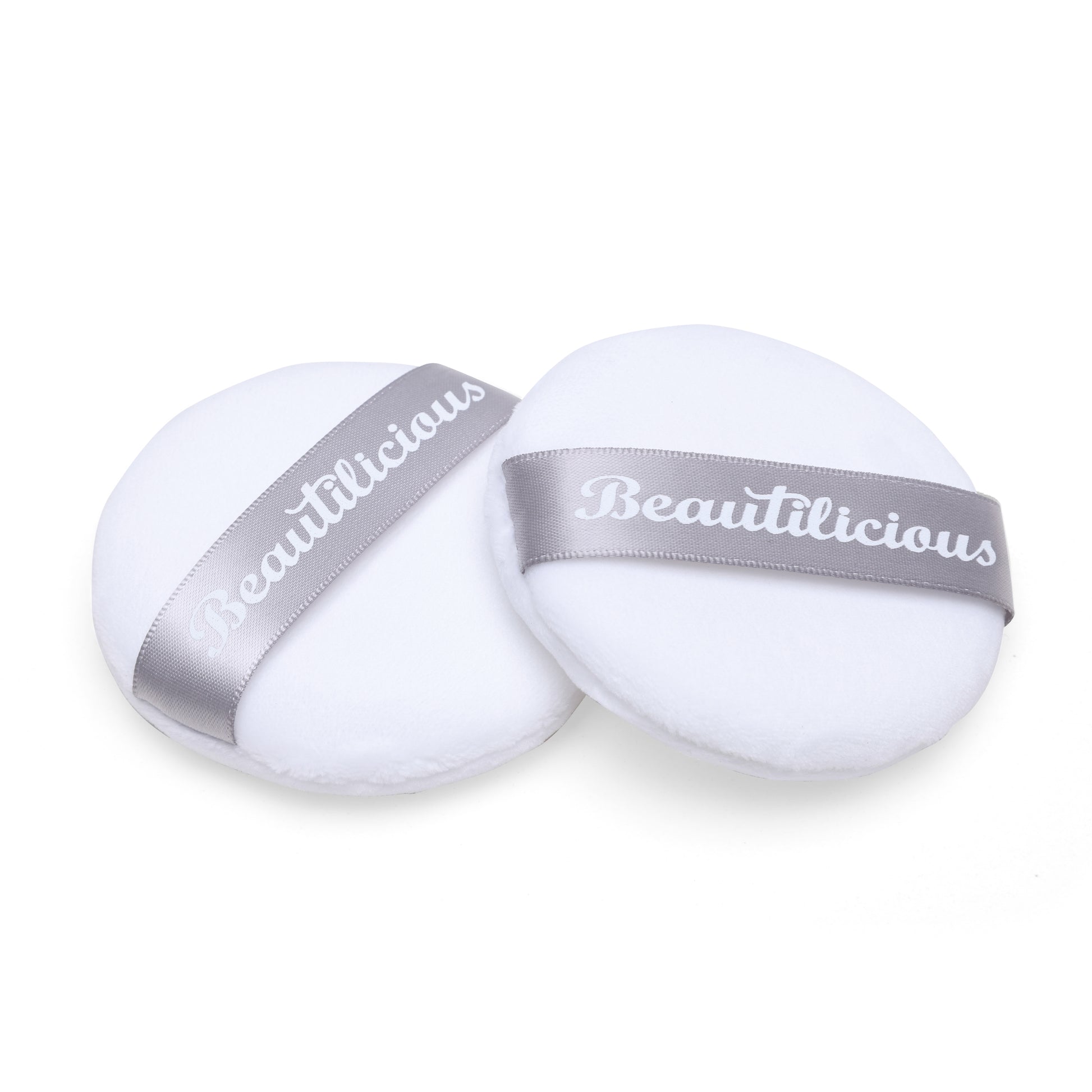 BEAUTILICIOUS LARGE LUXURY POWDER PUFF - ROUND (WHITE)
