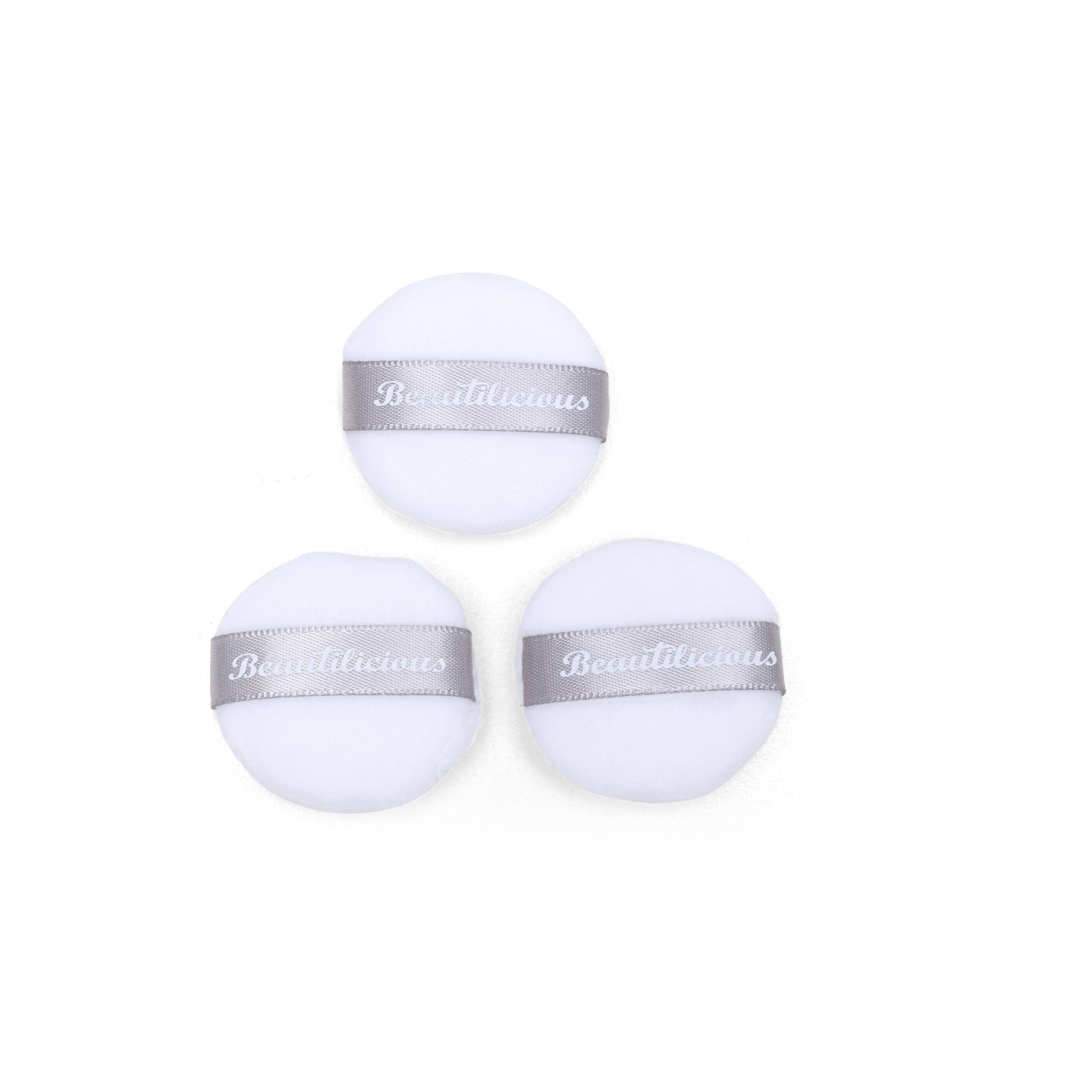 BEAUTILICIOUS MINI LUXURY POWDER PUFF - ROUND (WHITE)