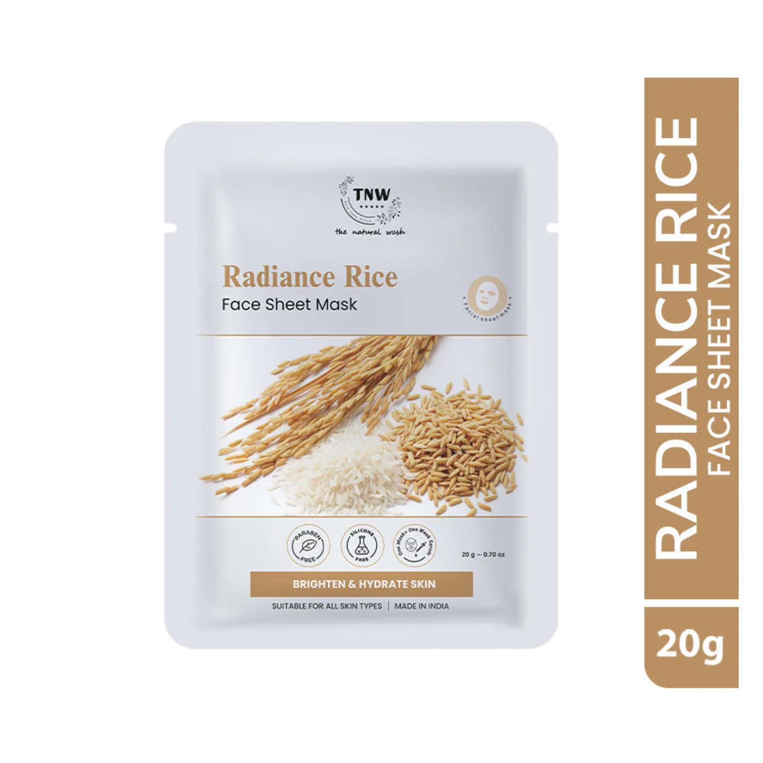THE NATURAL WASH RADIANCE RICE FACE SHEET MASK 20G