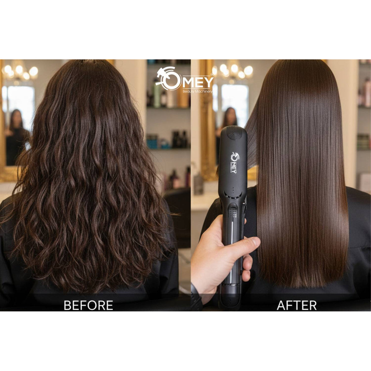 OMEY MIRROR TITANIUM HAIR STRAIGHTENER OM-401