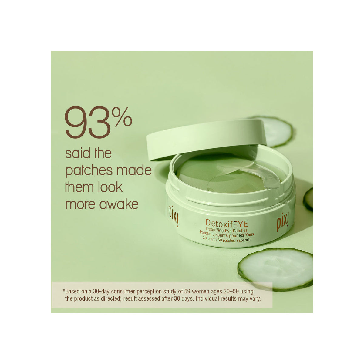 PIXI DETOXIFEYE DEPUFFING EYE PATCHES 30PAIRS