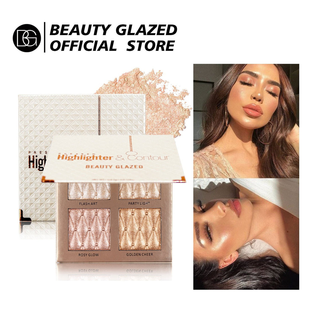 BEAUTY GLAZED HIGHLIGHTER AND CONTOUR PALETTE